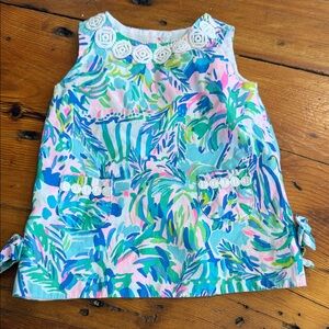 Lilly Pulitzer Pastel Floral Top Dress Baby Size 6 to 12 Month